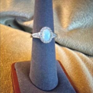 Elegant Silver Opal Ring